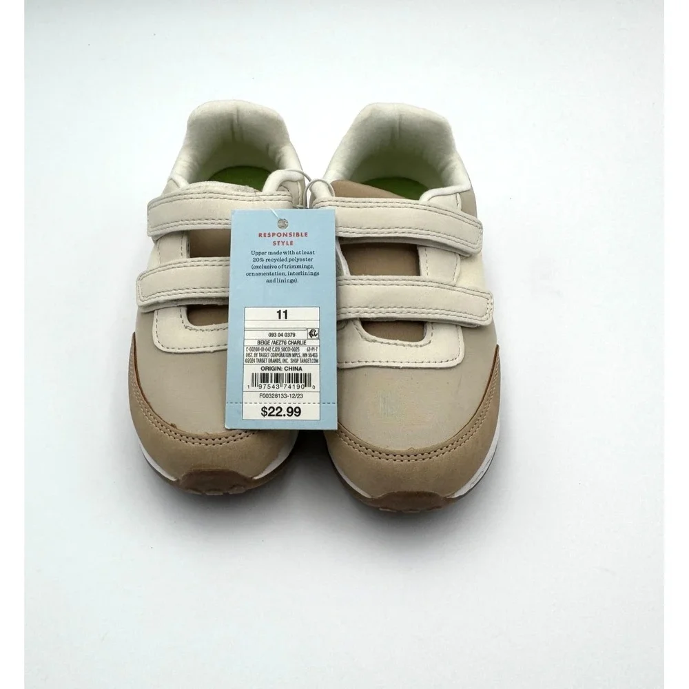 NWT Cat & Jack Charlie Retro Sneakers Toddler 11T Tan Colorblock